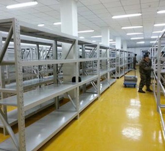 公司承建某部队库房货架项目