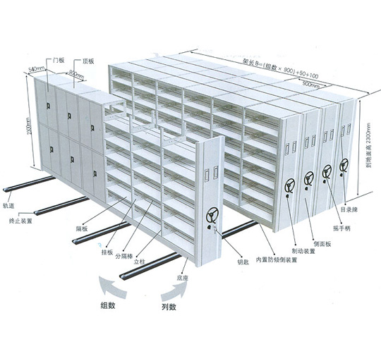 公司承建大连市某交警大队档案密集架工程