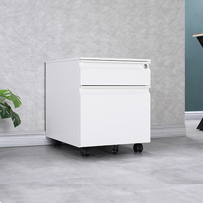 鹅颈二抽活动柜白