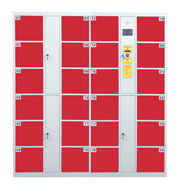 24门电子存包柜红色