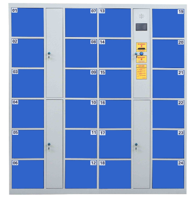 24门电子存包柜蓝色